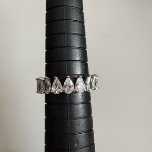 NWT BP “Lively Experiences” Diamond Cubic Teardrop Eternity Ring